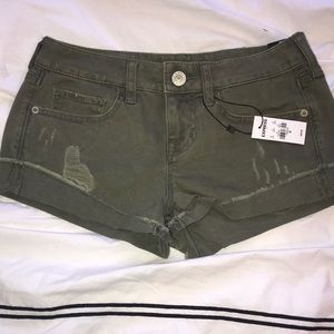 Army green shorts